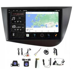 SEAT LEON 2004-2012 ANDROID GPS USB WIFI BLUETOOTH CARPLAY ANDROID AUTO 6GB 128GB MODEM SIM KAMERY QLED